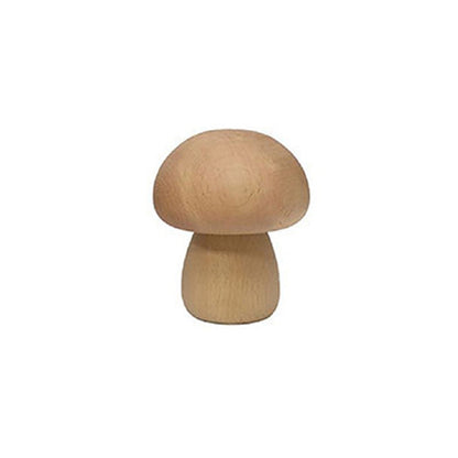 Contemporary Creative Wood Mushroom Round LED Table Lamp For Bedroom