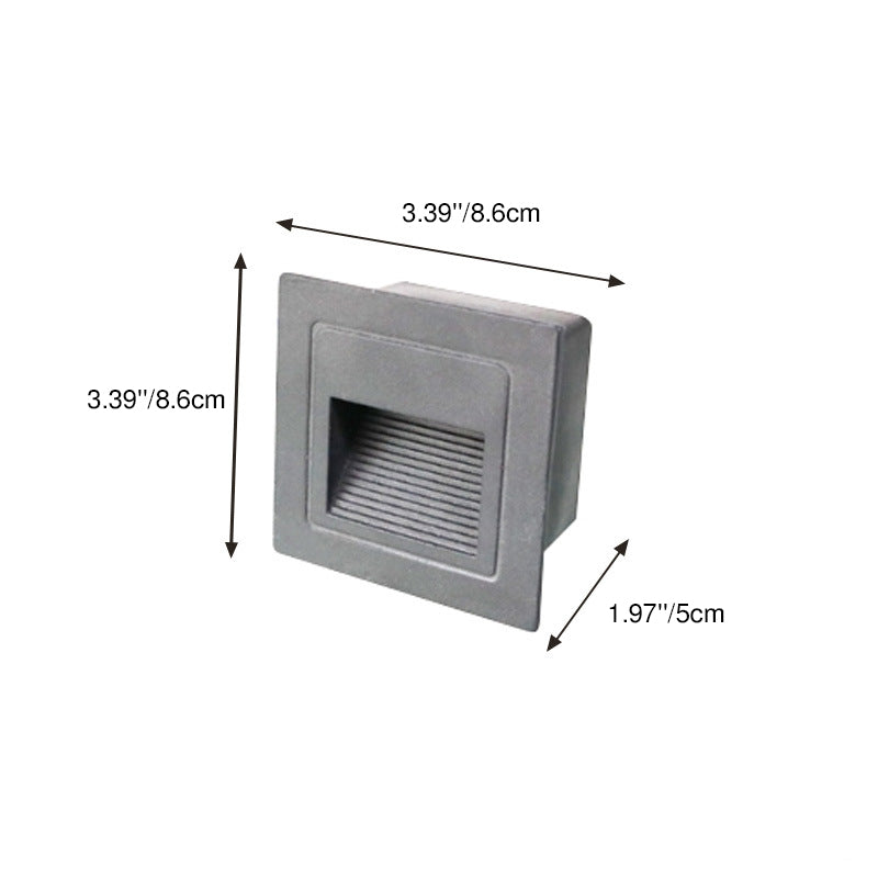 Modern Minimalist Aluminum Square Rectangle LED Step Foot Light Outdoor Light For Outdoor
