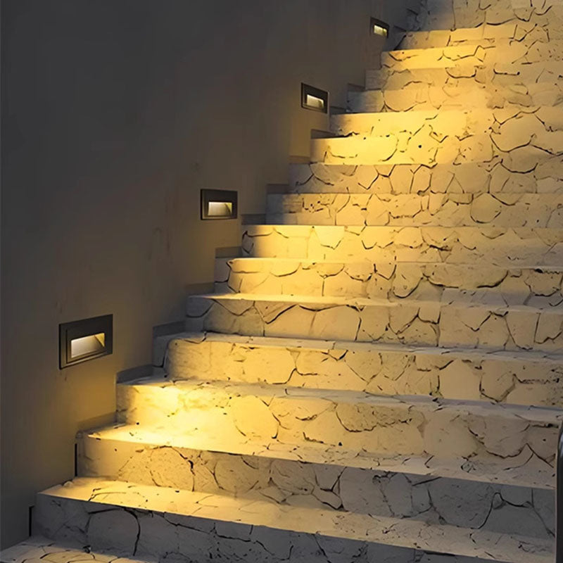 Modern Minimalist Aluminum Square Rectangle LED Step Foot Light Outdoor Light For Outdoor