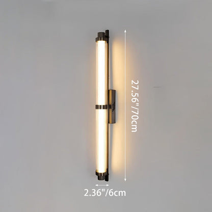 مصباح حائط LED مستطيل الشكل مصنوع من الحديد والزجاج بتصميم إسكندنافي معاصر لغرفة المعيشة