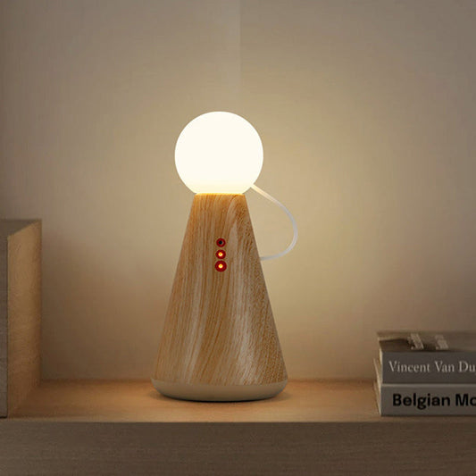Contemporary Creative Rechargeable Plastic Silicone Figurine Ball LED Table Lamp Night Light For Bedside