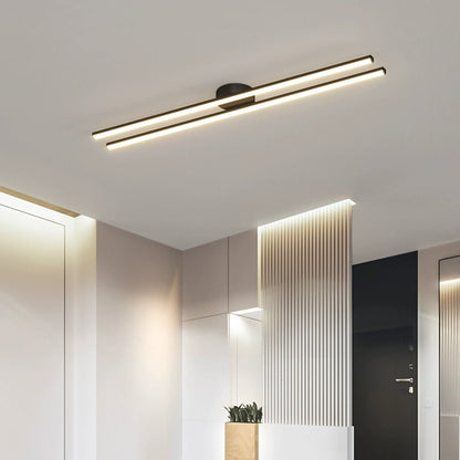 مصباح سقف LED شبه مسطح بتصميم هندسي من الأكريليك مصنوع من الحديد والألومنيوم بتصميم عصري بسيط للممر