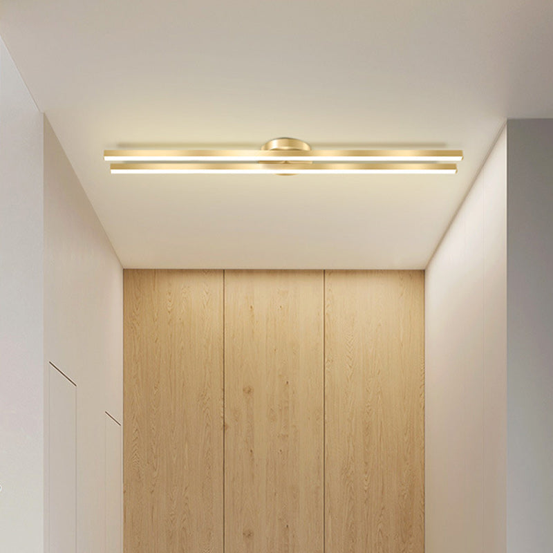 مصباح سقف LED شبه مسطح بتصميم هندسي من الأكريليك مصنوع من الحديد والألومنيوم بتصميم عصري بسيط للممر