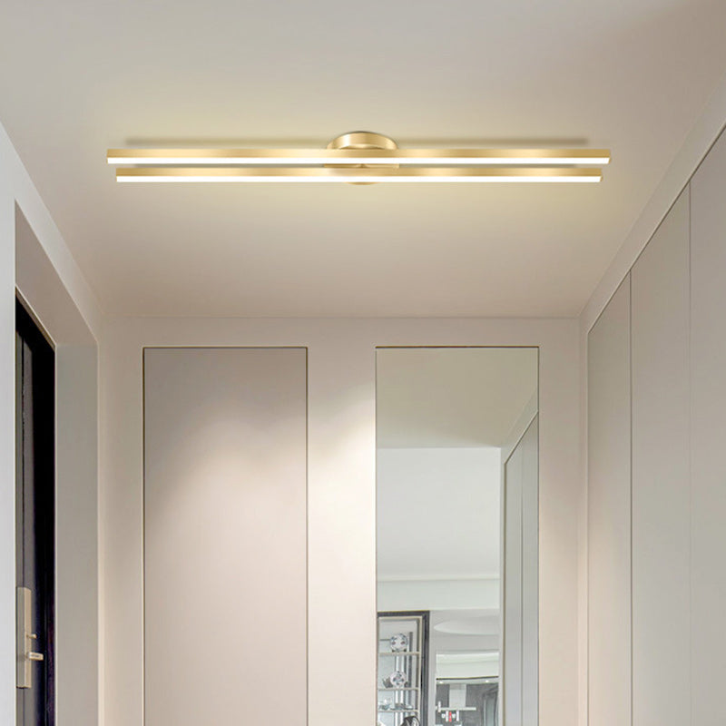 مصباح سقف LED شبه مسطح بتصميم هندسي من الأكريليك مصنوع من الحديد والألومنيوم بتصميم عصري بسيط للممر