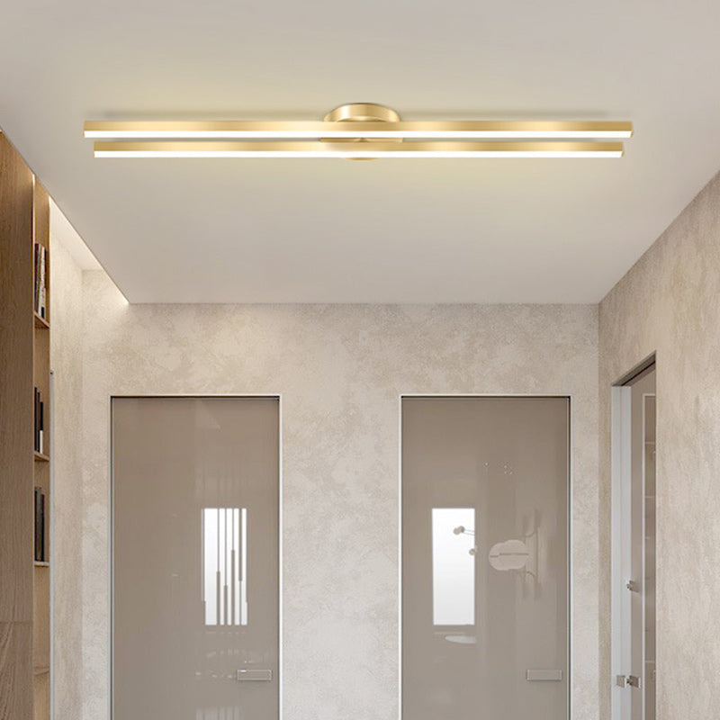 مصباح سقف LED شبه مسطح بتصميم هندسي من الأكريليك مصنوع من الحديد والألومنيوم بتصميم عصري بسيط للممر