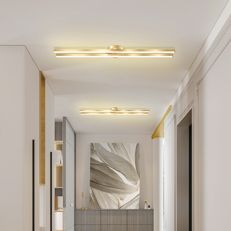 مصباح سقف LED شبه مسطح بتصميم هندسي من الأكريليك مصنوع من الحديد والألومنيوم بتصميم عصري بسيط للممر