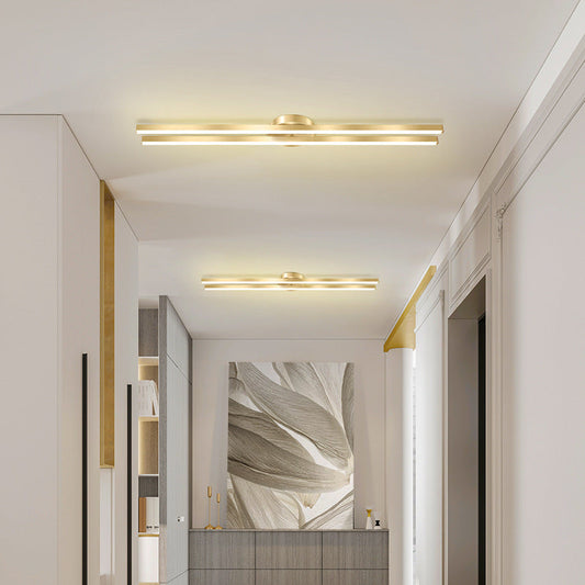 مصباح سقف LED شبه مسطح بتصميم هندسي من الأكريليك مصنوع من الحديد والألومنيوم بتصميم عصري بسيط للممر