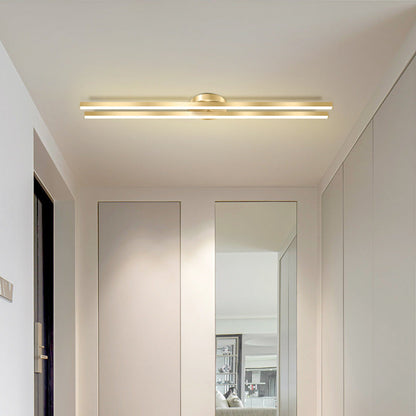 مصباح سقف LED شبه مسطح بتصميم هندسي من الأكريليك مصنوع من الحديد والألومنيوم بتصميم عصري بسيط للممر