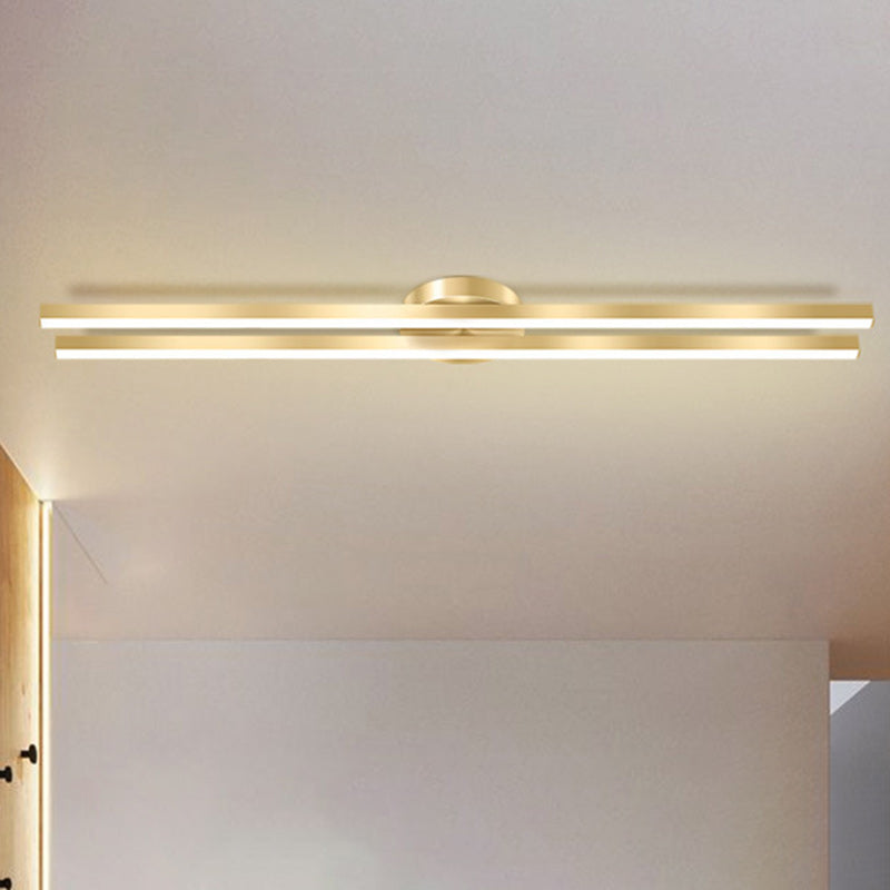 مصباح سقف LED شبه مسطح بتصميم هندسي من الأكريليك مصنوع من الحديد والألومنيوم بتصميم عصري بسيط للممر