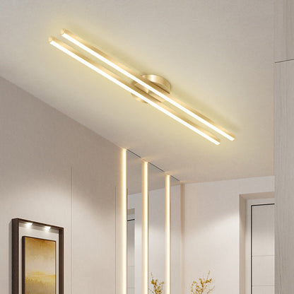 مصباح سقف LED شبه مسطح بتصميم هندسي من الأكريليك مصنوع من الحديد والألومنيوم بتصميم عصري بسيط للممر