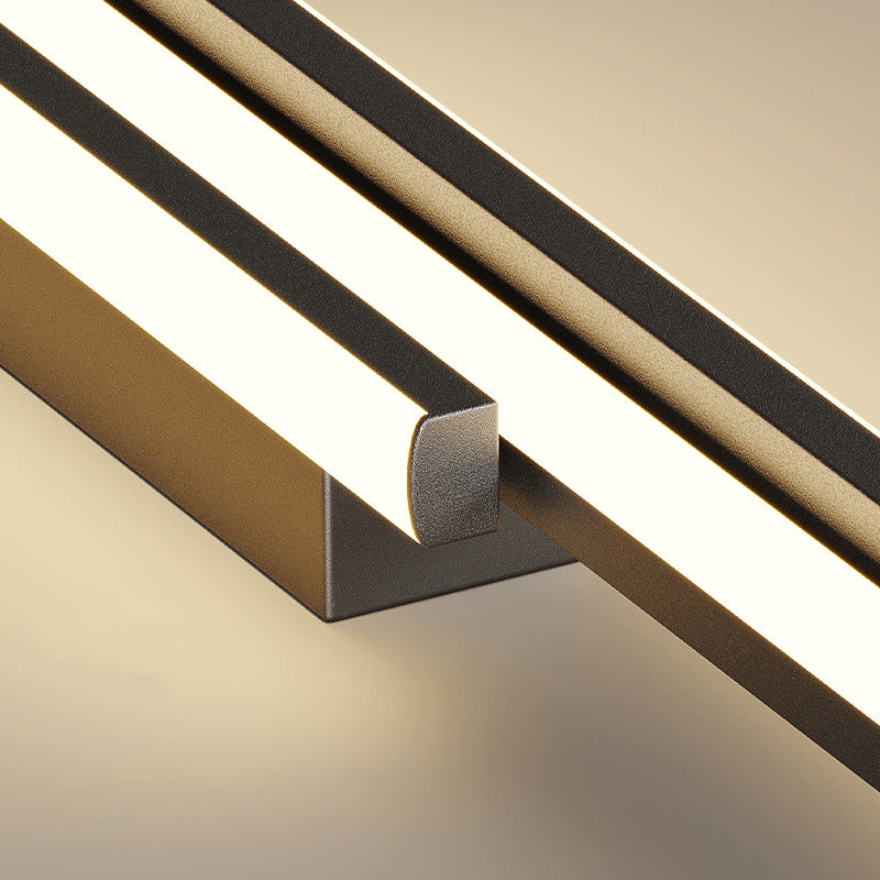 Modern Minimalist Iron & Silicone Long Bar LED Flush Mount Ceiling Light For Hallway