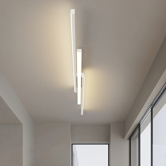 مصباح سقف LED طويل من الحديد والسيليكون بتصميم عصري بسيط للممر