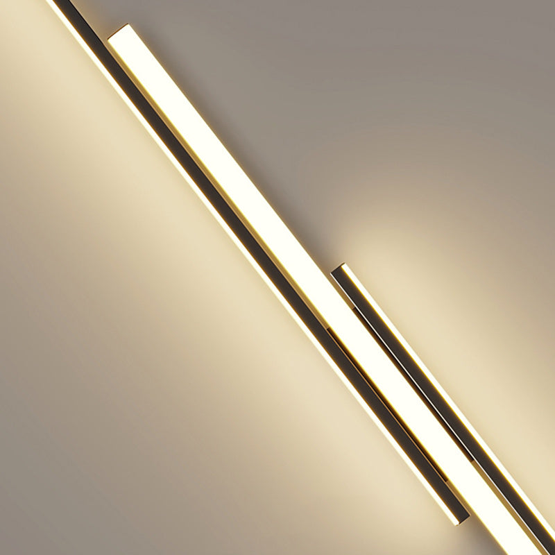 Modern Minimalist Iron & Silicone Long Bar LED Flush Mount Ceiling Light For Hallway
