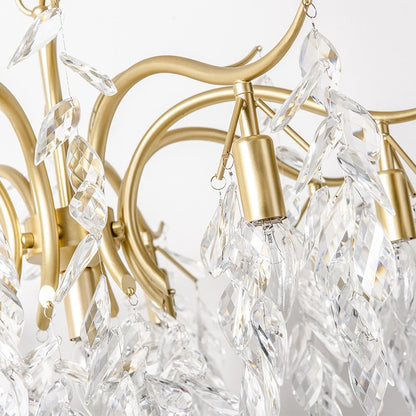 Contemporary Luxury Iron & Crystal Branch-Inspired 7/9/11-Light Chandelier For Living Room & Bedroom