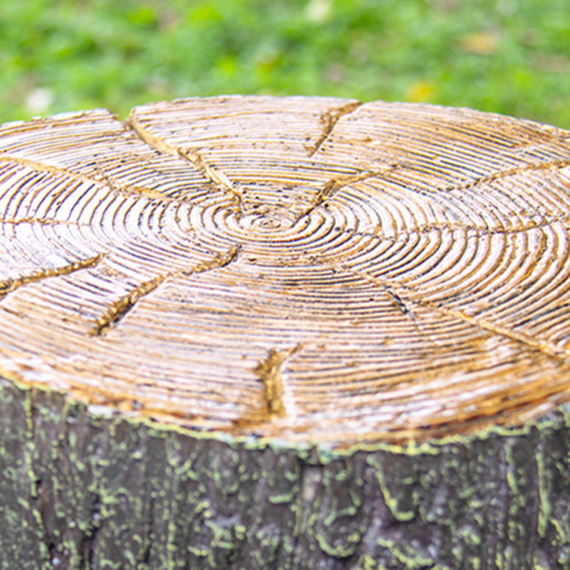 Contemporary Creative Fiberglass Resin Tree Stump 1-Light Outdoor Light Landscape Lighting For Garden & Patio