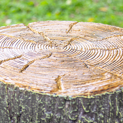 Contemporary Creative Fiberglass Resin Tree Stump 1-Light Outdoor Light Landscape Lighting For Garden & Patio