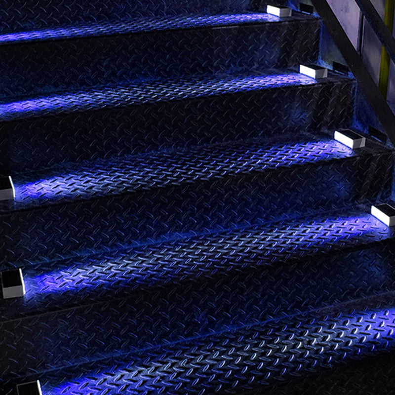 Modern Minimalist Solar Waterproof ABS PC Rectangular LED Outdoor Step Light Ideal For Garden And Outdoor Patio