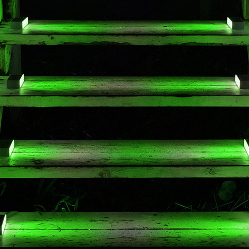 Modern Minimalist Solar Waterproof ABS PC Rectangular LED Outdoor Step Light Ideal For Garden And Outdoor Patio