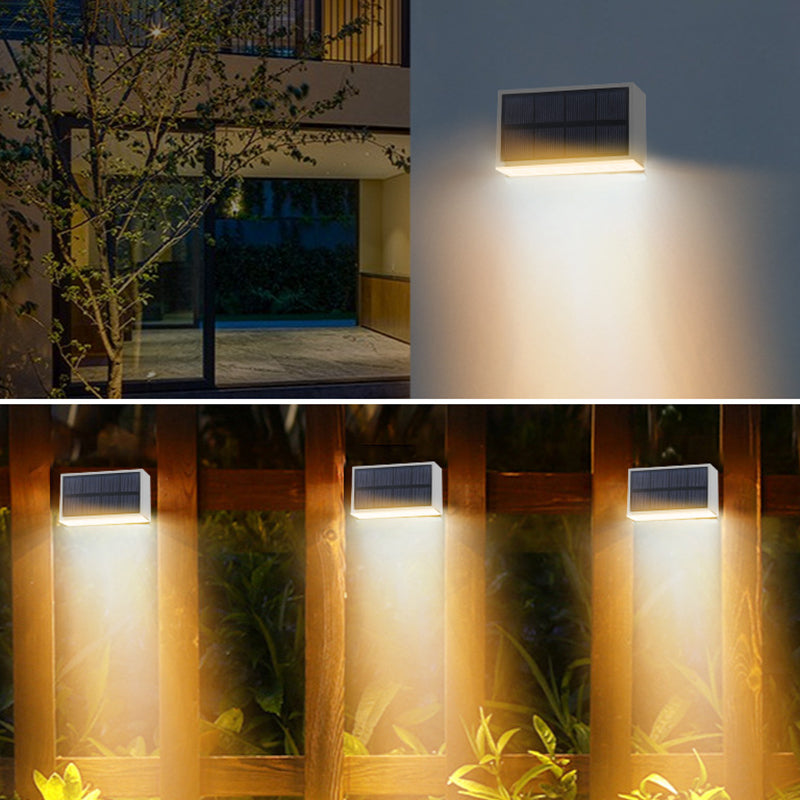 Modern Minimalist Solar Waterproof ABS PC Rectangular LED Outdoor Step Light Ideal For Garden And Outdoor Patio