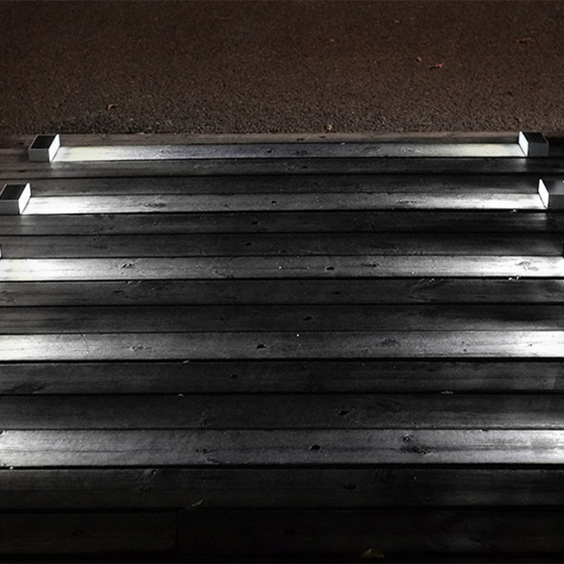 Modern Minimalist Solar Waterproof ABS PC Rectangular LED Outdoor Step Light Ideal For Garden And Outdoor Patio