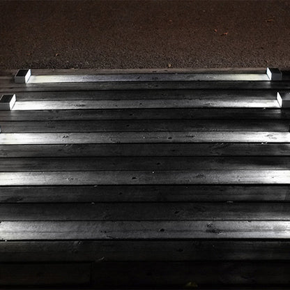 Modern Minimalist Solar Waterproof ABS PC Rectangular LED Outdoor Step Light Ideal For Garden And Outdoor Patio