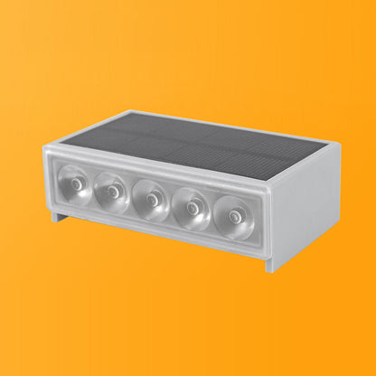 Modern Minimalist Solar Waterproof ABS PC Rectangular LED Outdoor Step Light Ideal For Garden And Outdoor Patio