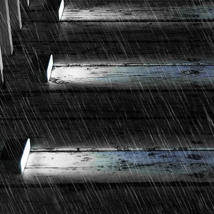 Modern Minimalist Solar Waterproof ABS PC Rectangular LED Outdoor Step Light Ideal For Garden And Outdoor Patio