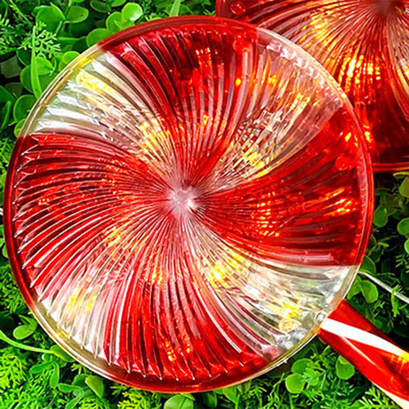 Modern Art Deco Solar Waterproof Christmas Decor Acrylic Lollipop LED Outdoor Light Landscape Lighting For Garden