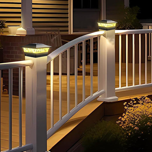 Modern Minimalist Solar Waterproof PP PS Square LED Outdoor Post Light Ideal For Garden And Outdoor Patio