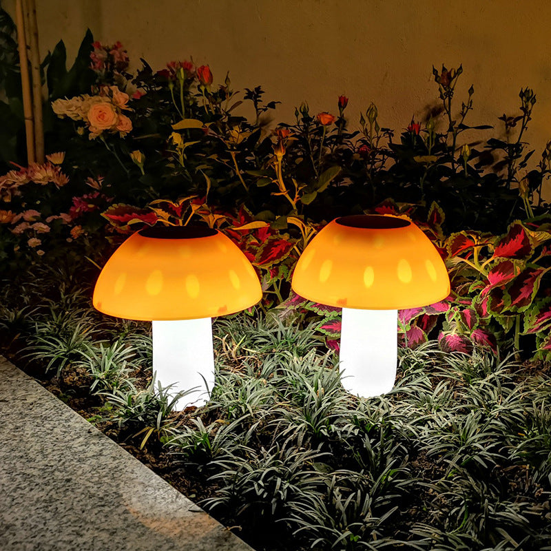 Contemporary Creative Solar Waterproof ABS PC Mushroom LED Outdoor Light Landscape Lighting For Garden