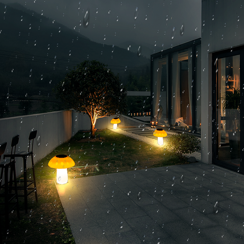 Contemporary Creative Solar Waterproof ABS PC Mushroom LED Outdoor Light Landscape Lighting For Garden