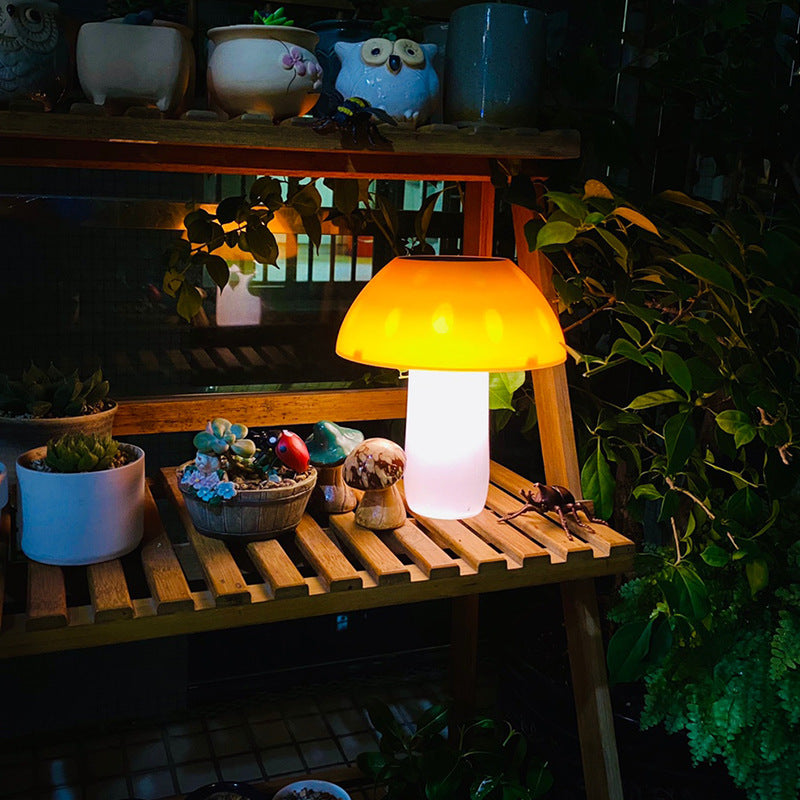 Contemporary Creative Solar Waterproof ABS PC Mushroom LED Outdoor Light Landscape Lighting For Garden