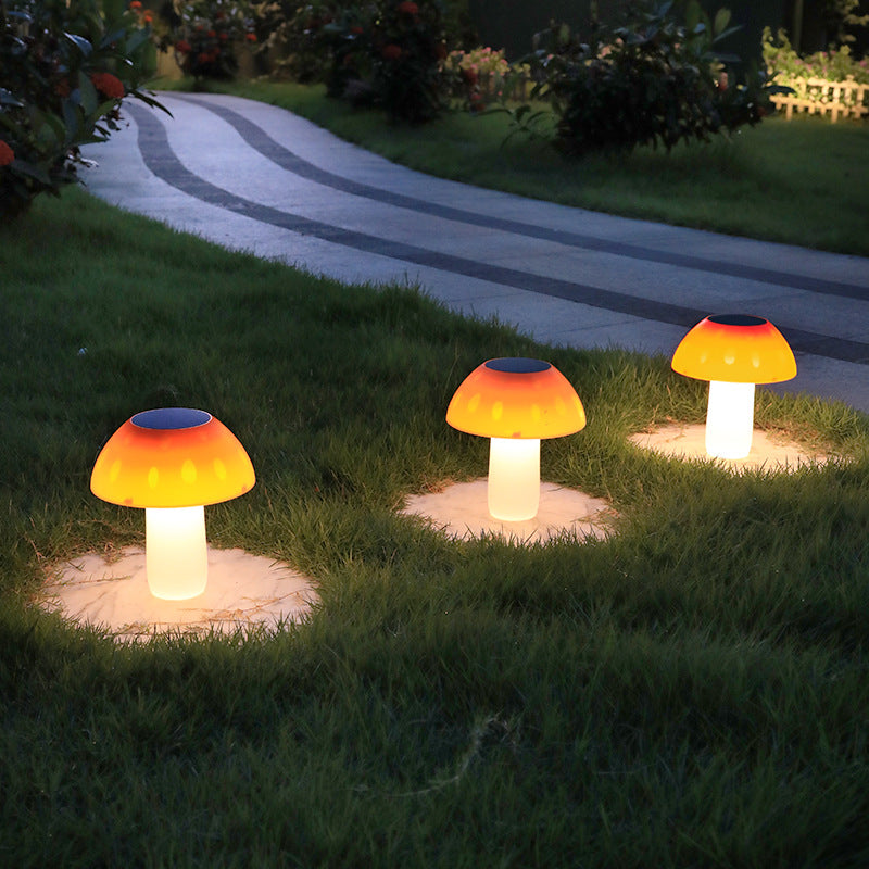 Contemporary Creative Solar Waterproof ABS PC Mushroom LED Outdoor Light Landscape Lighting For Garden