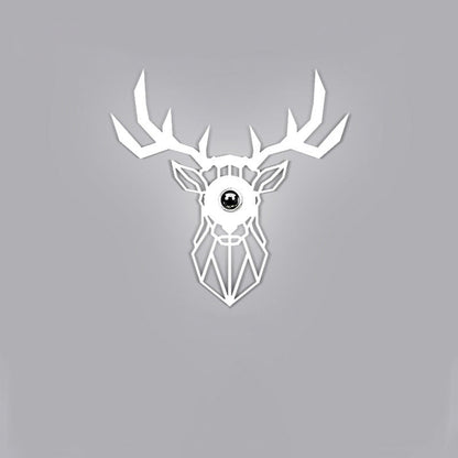 Contemporary Creative Iron Deer Butterfly Snowflake 1-Light Wall Sconce Lamp For Bedroom Bedside And Living Room