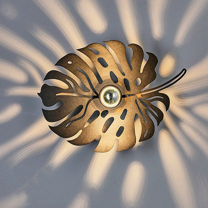 Contemporary Creative Iron Deer Butterfly Snowflake 1-Light Wall Sconce Lamp For Bedroom Bedside And Living Room