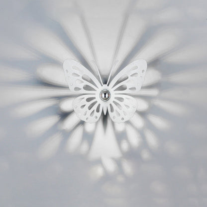 Contemporary Creative Iron Deer Butterfly Snowflake 1-Light Wall Sconce Lamp For Bedroom Bedside And Living Room