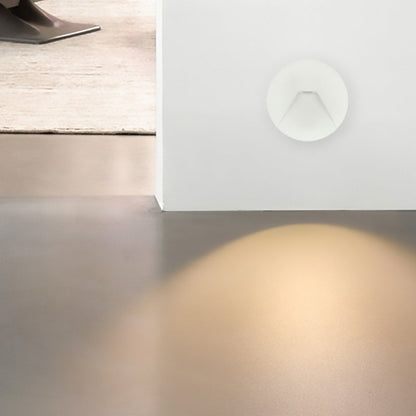 Modern Minimalist Aluminum Round Recessed LED Wall Sconce Lamp For Hallways