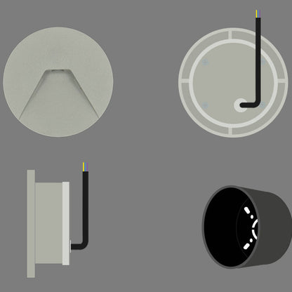 Modern Minimalist Aluminum Round Recessed LED Wall Sconce Lamp For Hallways