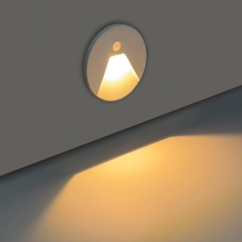 Modern Minimalist Aluminum Round Recessed LED Wall Sconce Lamp For Hallways