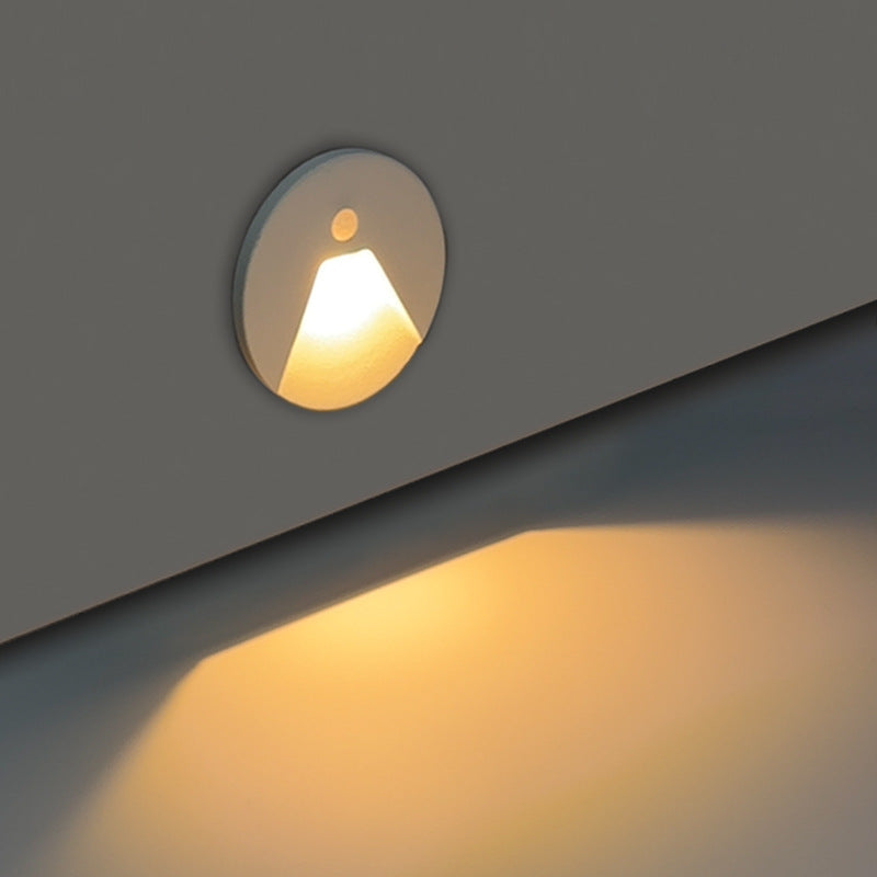 Modern Minimalist Aluminum Round Recessed LED Wall Sconce Lamp For Hallways