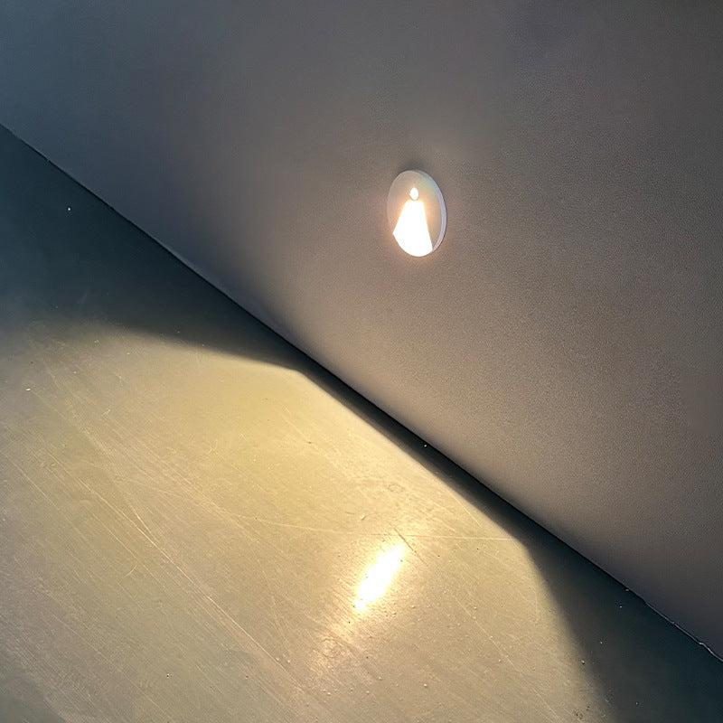Modern Minimalist Aluminum Round Recessed LED Wall Sconce Lamp For Hallways