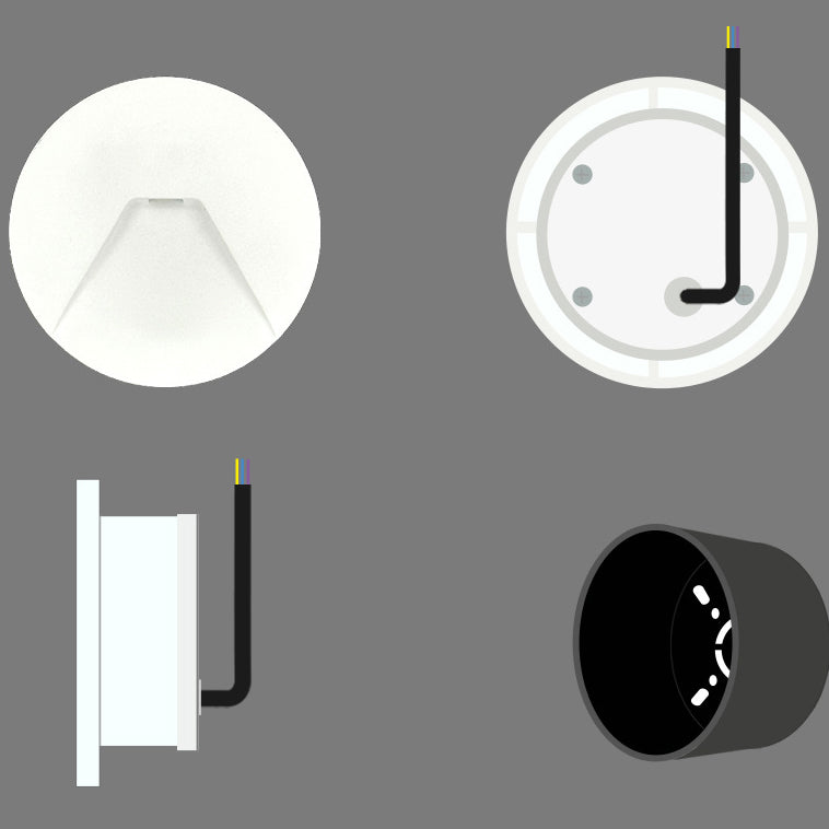 Modern Minimalist Aluminum Round Recessed LED Wall Sconce Lamp For Hallways