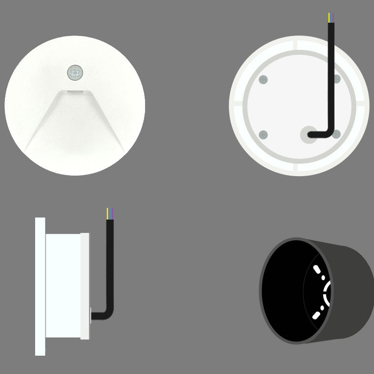 Modern Minimalist Aluminum Round Recessed LED Wall Sconce Lamp For Hallways