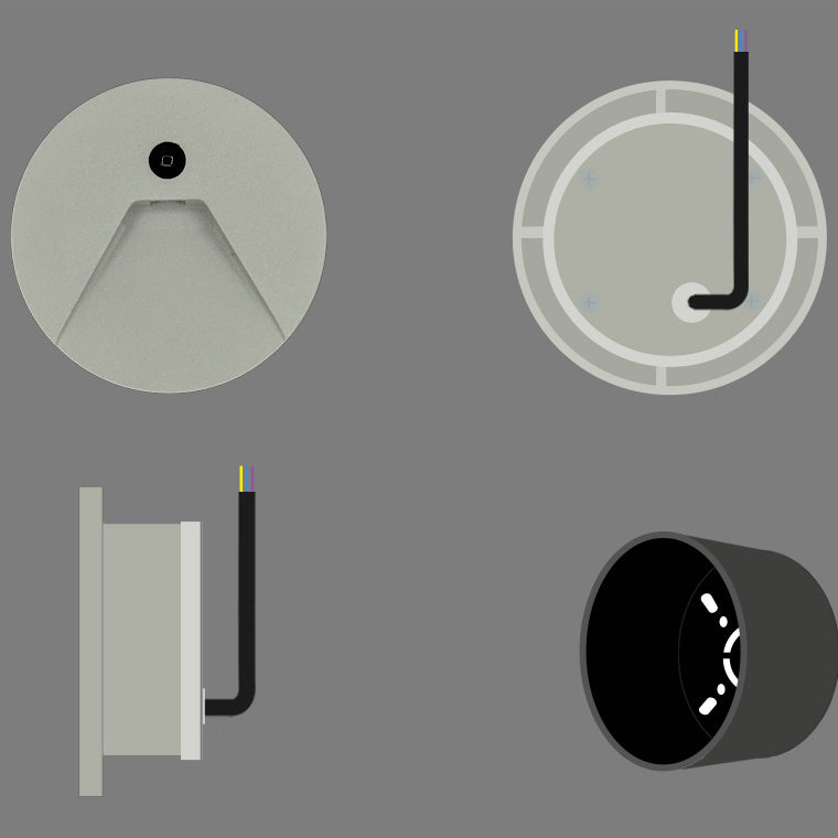 Modern Minimalist Aluminum Round Recessed LED Wall Sconce Lamp For Hallways