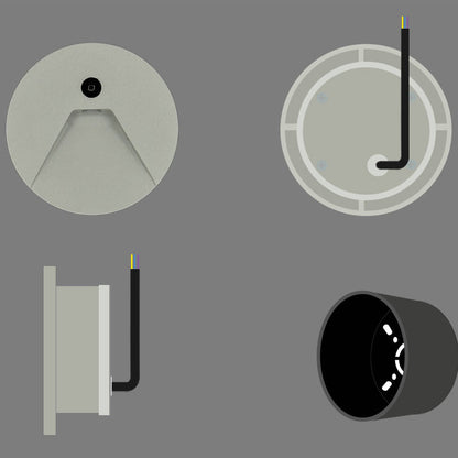 Modern Minimalist Aluminum Round Recessed LED Wall Sconce Lamp For Hallways