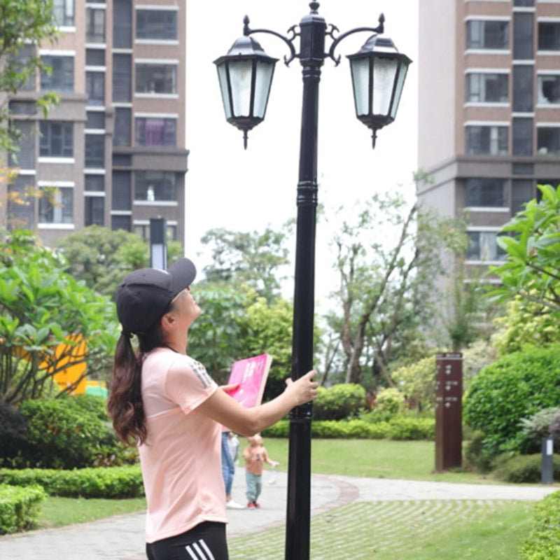 Traditional European Waterproof Aluminum Glass Lantern-Style 2/3-Light Outdoor Light Landscape Lighting For Garden & Outdoor Patio