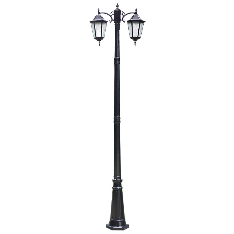 Traditional European Waterproof Aluminum Glass Lantern-Style 2/3-Light Outdoor Light Landscape Lighting For Garden & Outdoor Patio