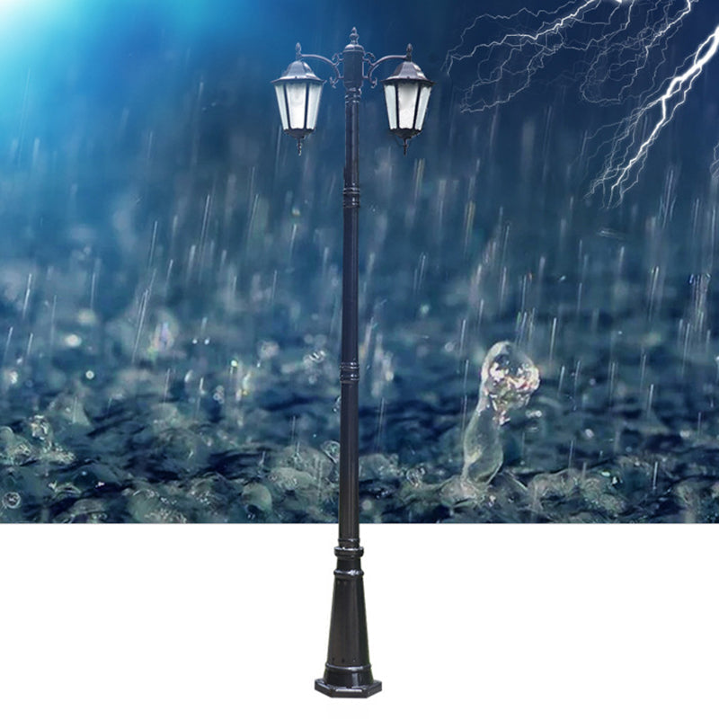 Traditional European Waterproof Aluminum Glass Lantern-Style 2/3-Light Outdoor Light Landscape Lighting For Garden & Outdoor Patio