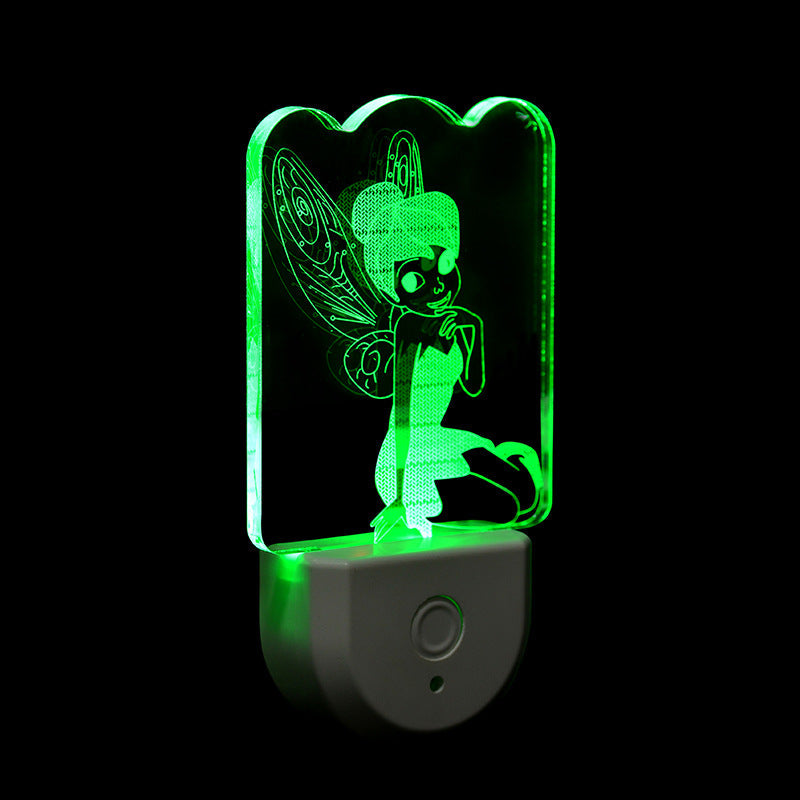 مصباح حائط LED بتصميم شجرة عيد الميلاد الكرتونية من الأكريليك المعاصر الإبداعي لغرفة النوم