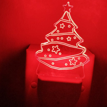 مصباح حائط LED بتصميم شجرة عيد الميلاد الكرتونية من الأكريليك المعاصر الإبداعي لغرفة النوم
